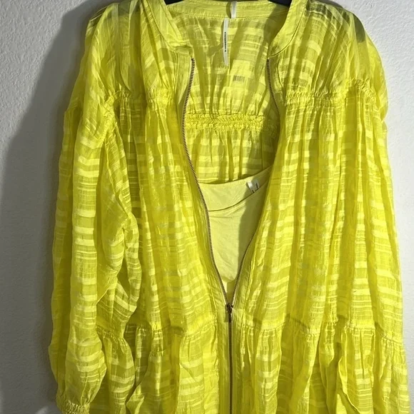 Anthropologie women’s dress sz L Long-Sleeve Zip-Front Mini boho NWT oversized - Picture 8 of 10